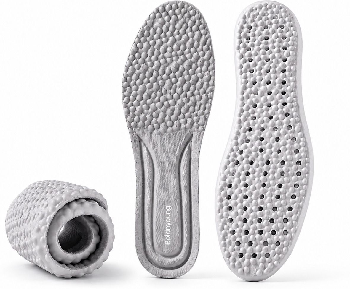 boldnyoung Premium PU Foam Shoe Insoles Comfortable & Breathable PU Foam Full Length Regular Shoe Insole-picture-1