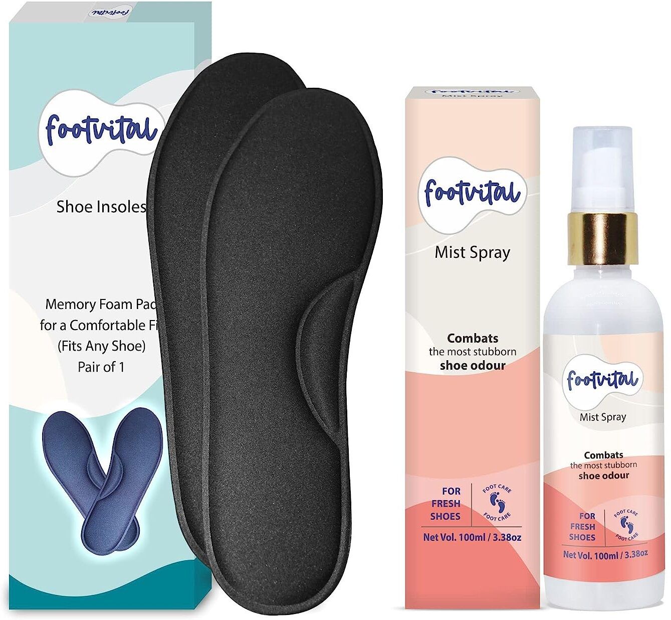 Combo of Memory Foam Insoles (Shoe Insoles) & Mist Spray (Insoles Spray) Form Full Length Regular Shoe Insole-image-24