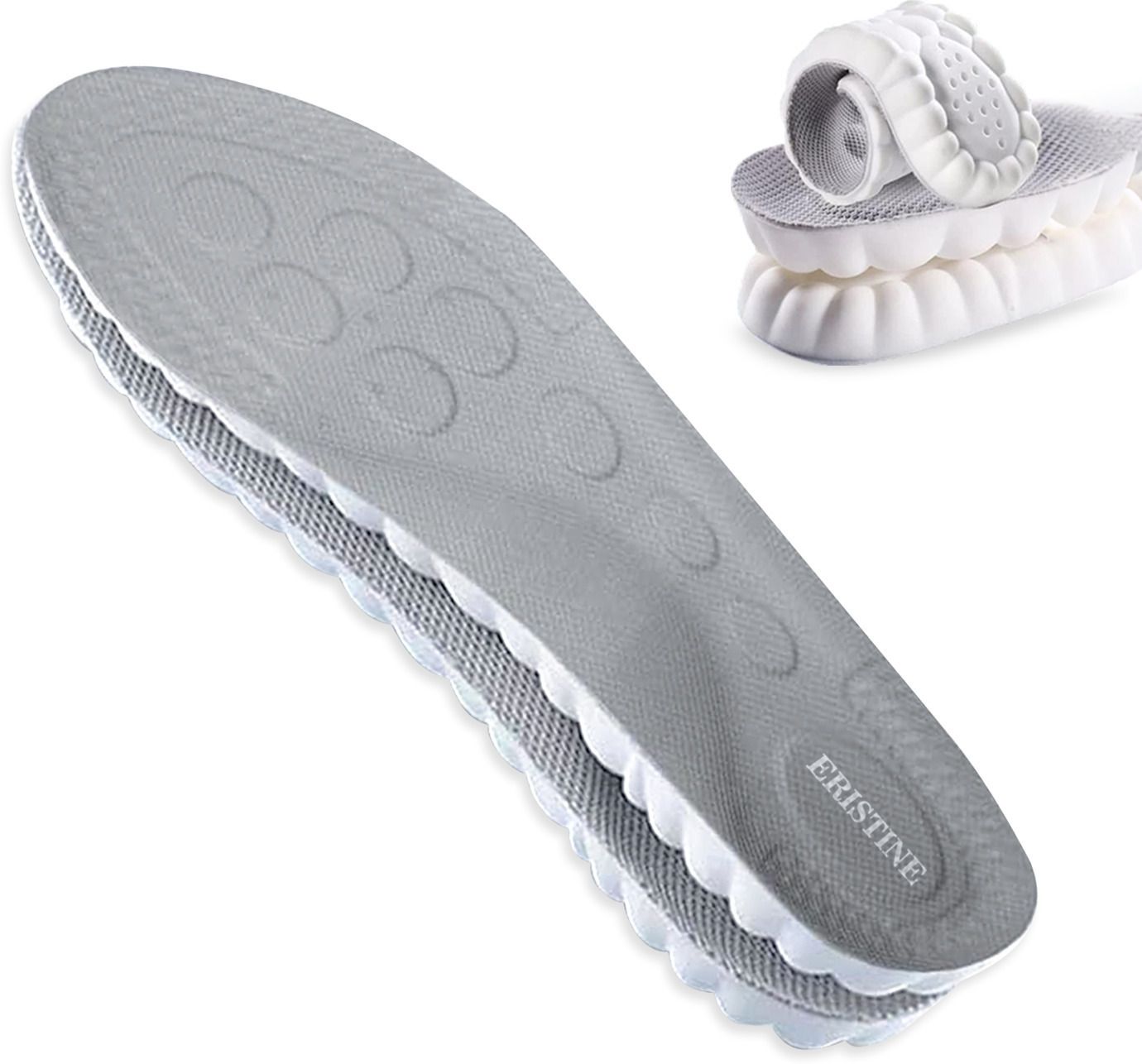 Eristine Soft Cushioning Insoles for Men (UK 6-11) | Arch Support & Pain Relief Form Full Length Regular Shoe Insole-picture-11