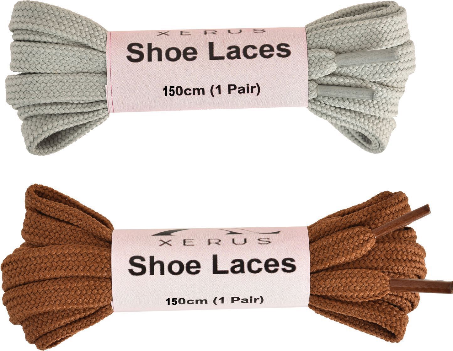DEVINO Flat Light Grey Brown Shoelace for sneakers canvas Shoe Lace-image-0