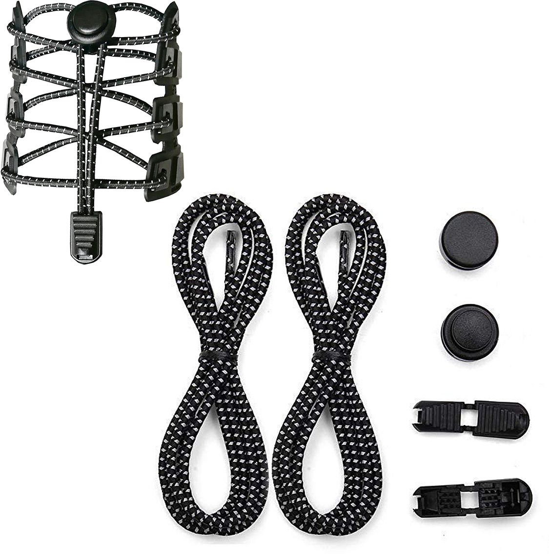 HASTHIP No Tie Shoelaces | Elastic Lock Shoe Laces For Adult Sneakers Fits Hiking Boots Shoe Lace