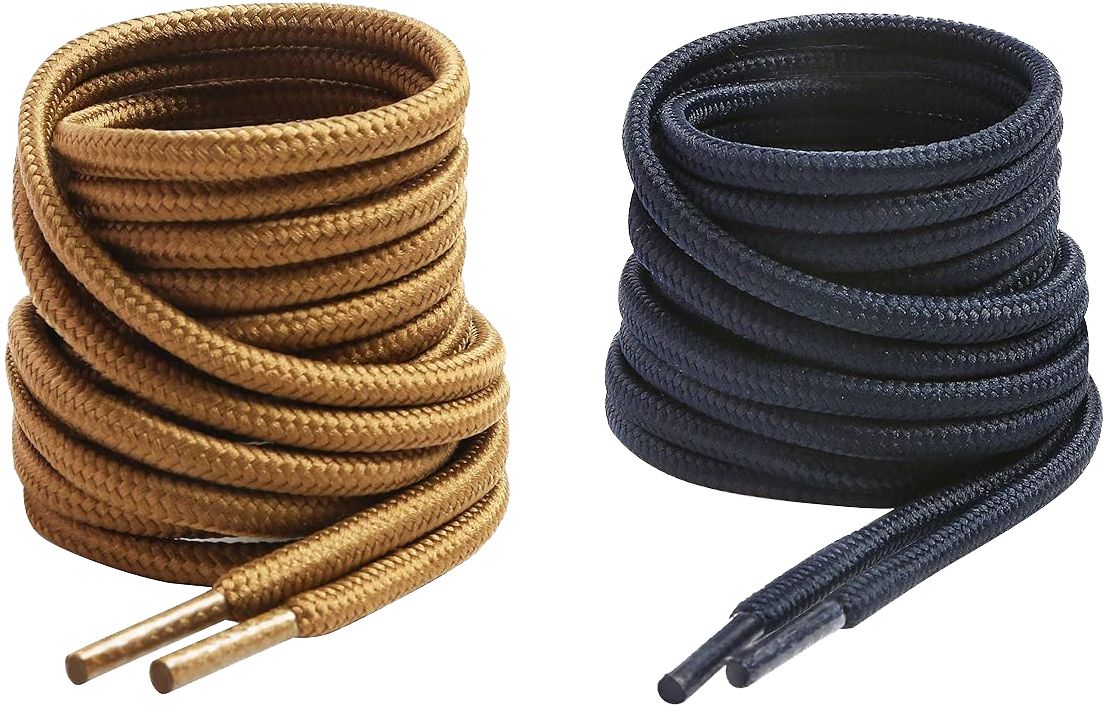 DaiNo Shoe Lace Round Camel Tan Navy Blue for canvas sneakers boot sport Shoe Lace-image-8