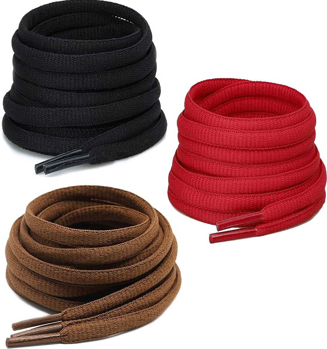 XERUS shoe laces Black Brown Red Oval round 120cm for boot sport hiking shoe Shoe Lace-image-33