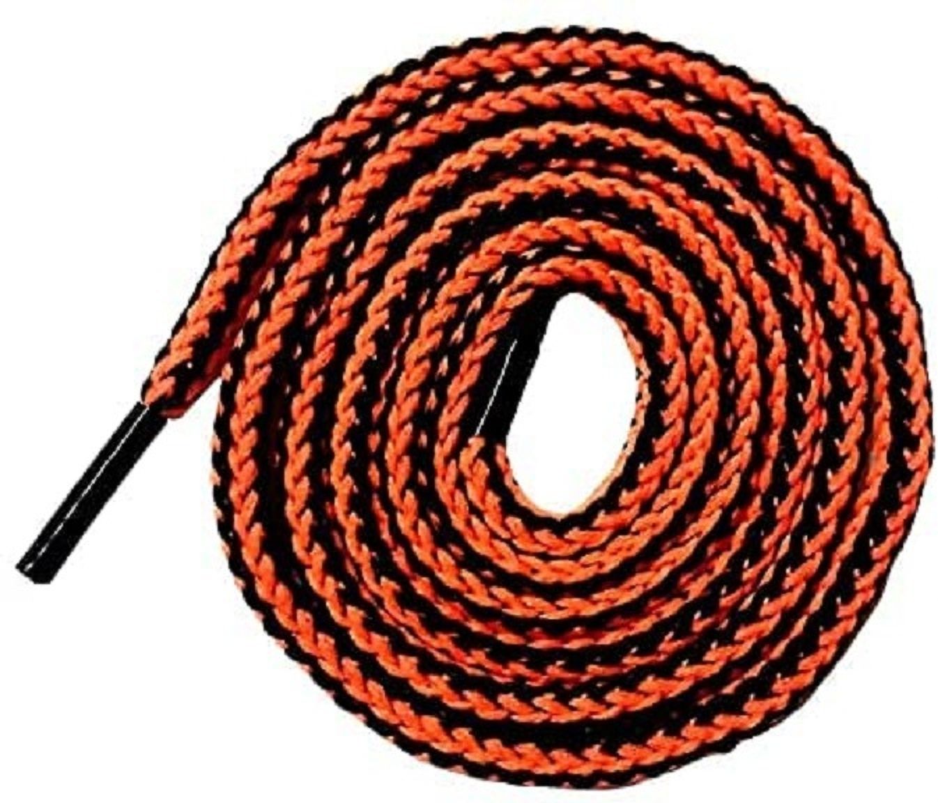 SUNBIRD Half 1/4"Athletic for Sport II Running Shoes Orange&Black Oval-2Pair-Shoelaces Shoe Lace-image-4
