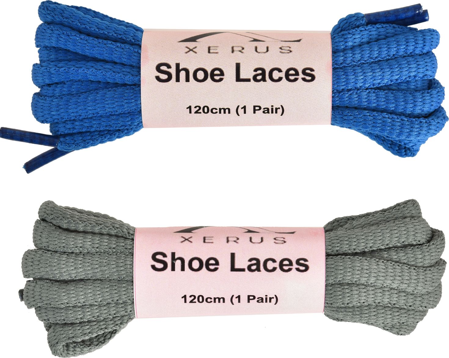 XERUS Shoe Lace Blue Grey Round 120cm for boot sport flat canvas sneakers Shoes Shoe Lace-image-3