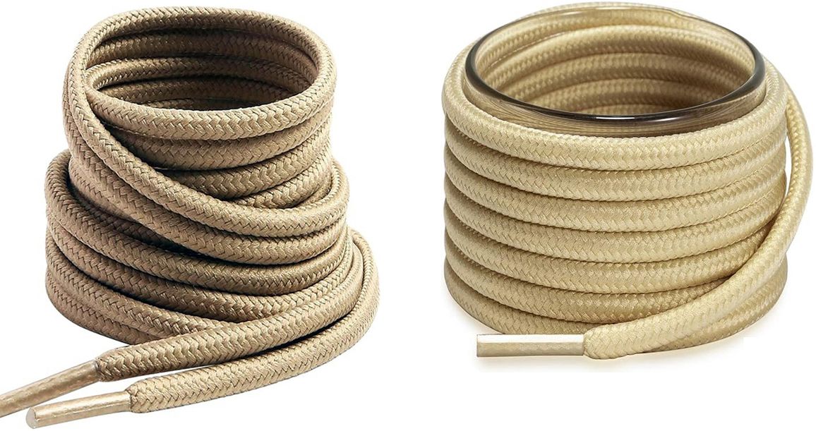DaiNo Shoe Lace Round Beige, Khaki for canvas sneakers boot sport Shoe Lace-image-27