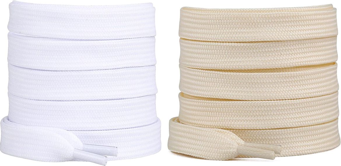 DaiNo Shoe Lace Flat White Beige for canvas sneakers boot sport Round Shoe Lace-image-15