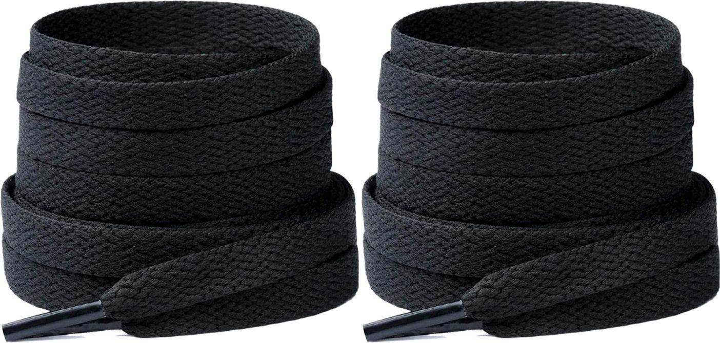 SHOESHINE 2 Pair Flat Shoe Lace Sneakers, sports Shoelace (150cm) BLACK Shoe Lace-image-6