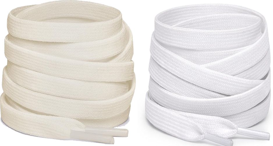 DaiNo Shoe Lace Flat White, Cream for Round canvas sneakers boot sport Shoe Lace-image-30