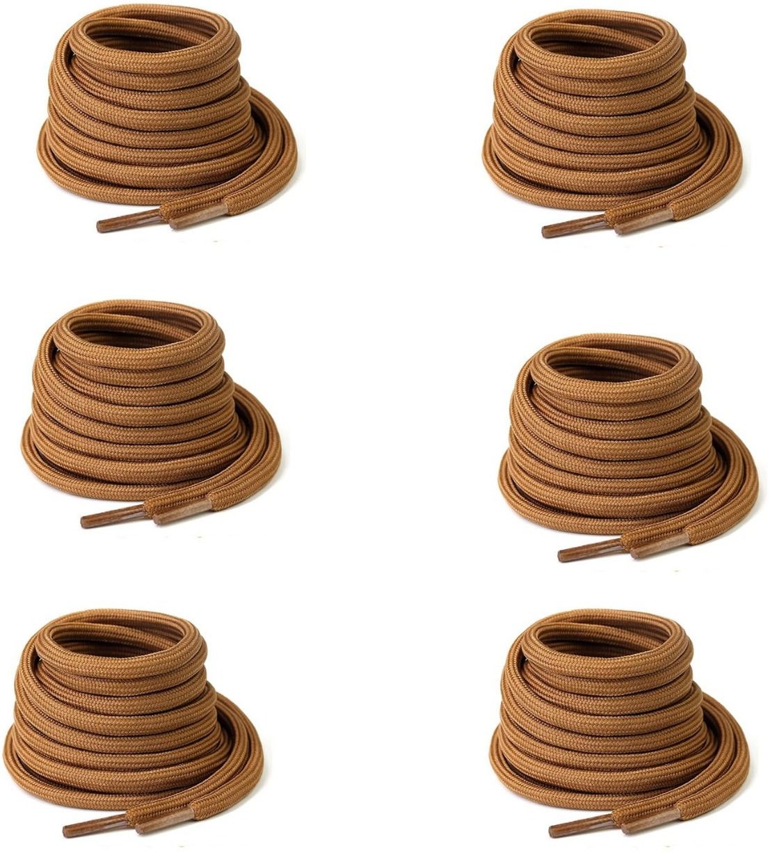 Vinylzone 6 Pair Golden Camal INDIA Round Hiking Shoelace 120cm trekking Shoe Lace Shoe Lace-image-13