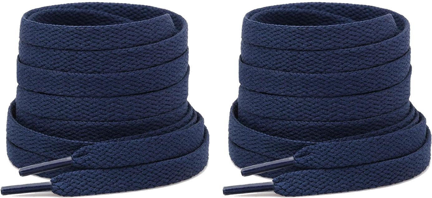 SHOESHINE 2 Pair Flat Shoe Lace Sneakers, sports Shoelace (150cm) Navy Blue Shoe Lace-image-21