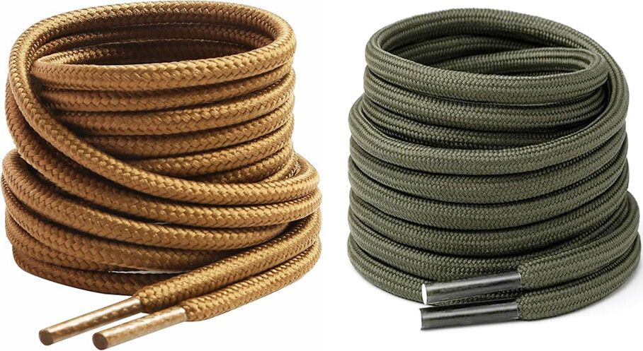XERUS Shoe Laces Round Tan Olive green 150cm shoe laces for Boot sport Hiking shoes Shoe Lace-image-27