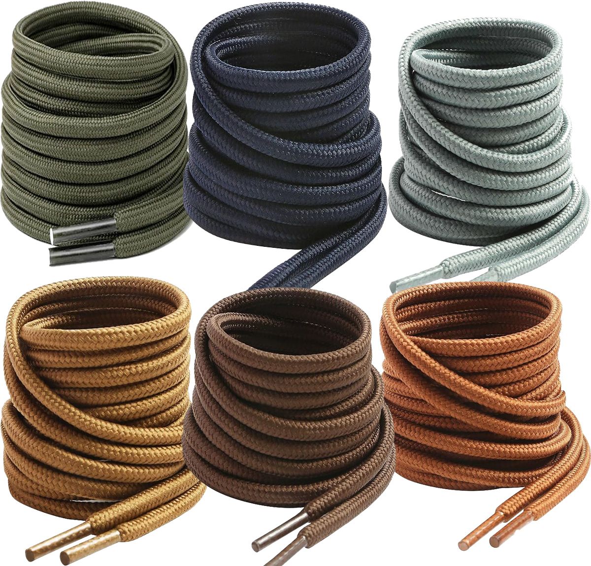XERUS shoe lace Round Grey navy black brown 120cm 3pair Boot Hiking Sports Shoe Lace-image-3