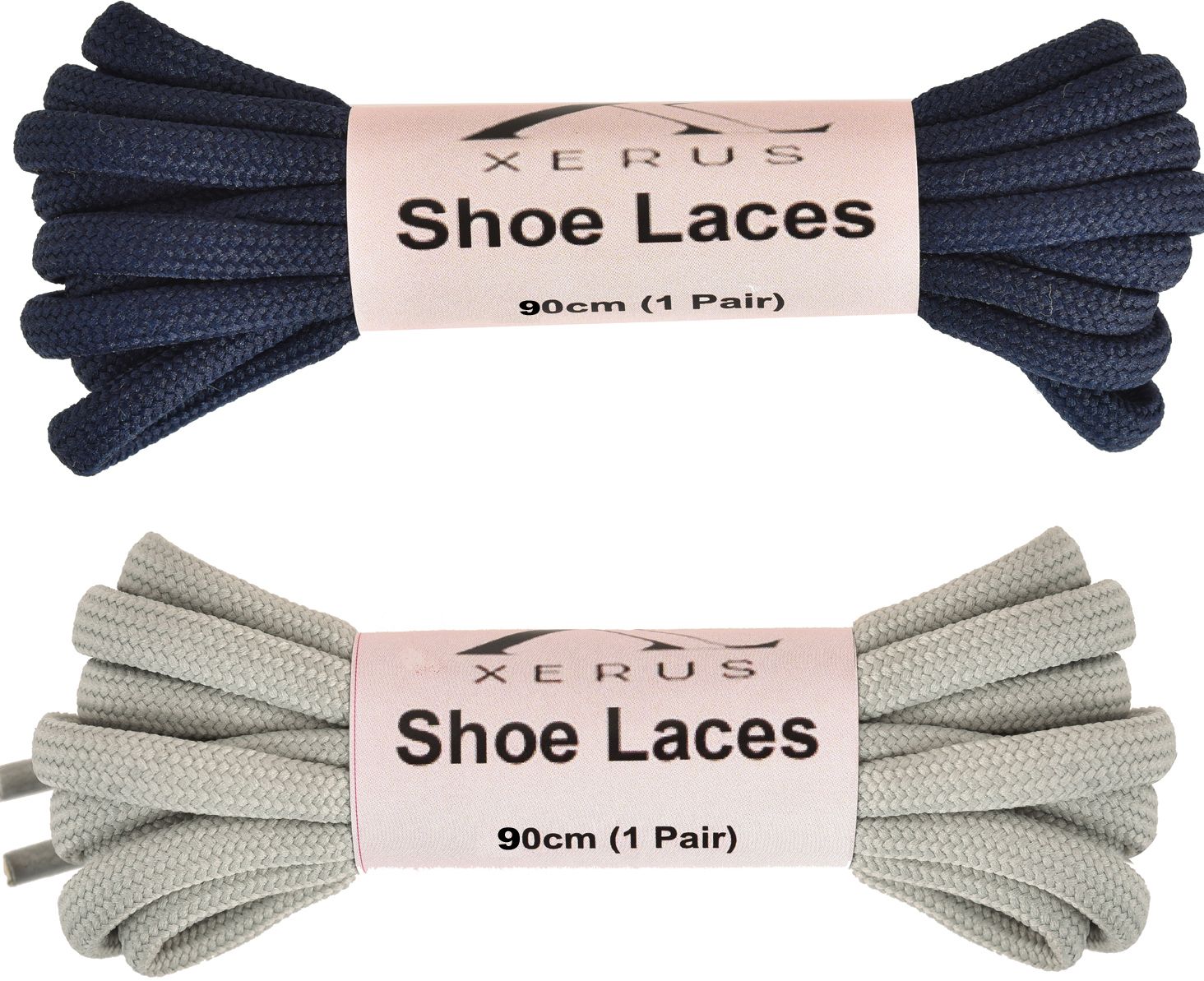 XERUS Shoe Lace Round Light Grey Navy Blue For Boot Sport Hiking Shoes Shoe Lace-picture-27