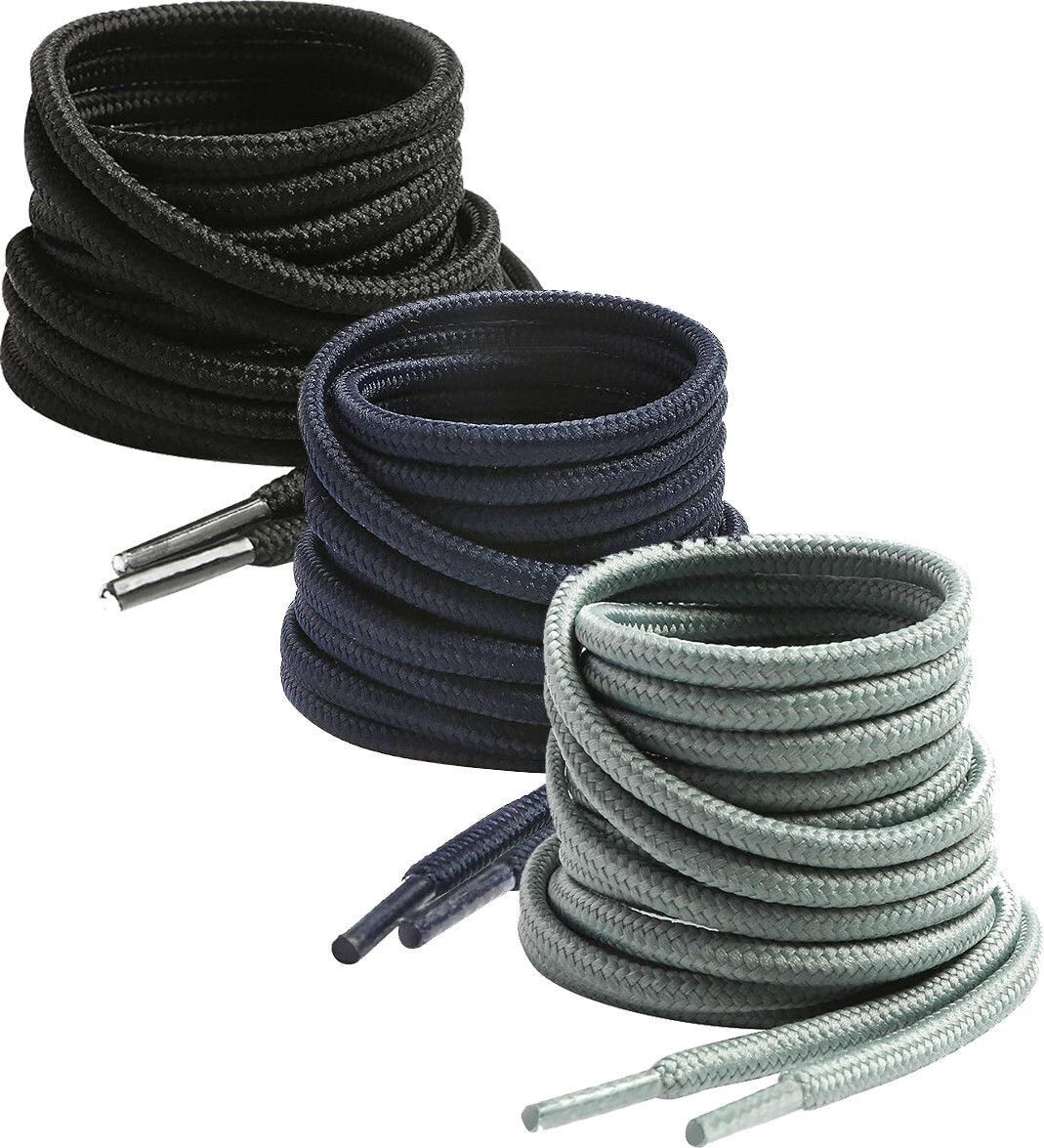 DEVINO shoe lace Round Navy Blue Black light grey 90cm 3pair Boot Hiking Sports Shoe Lace-image-45