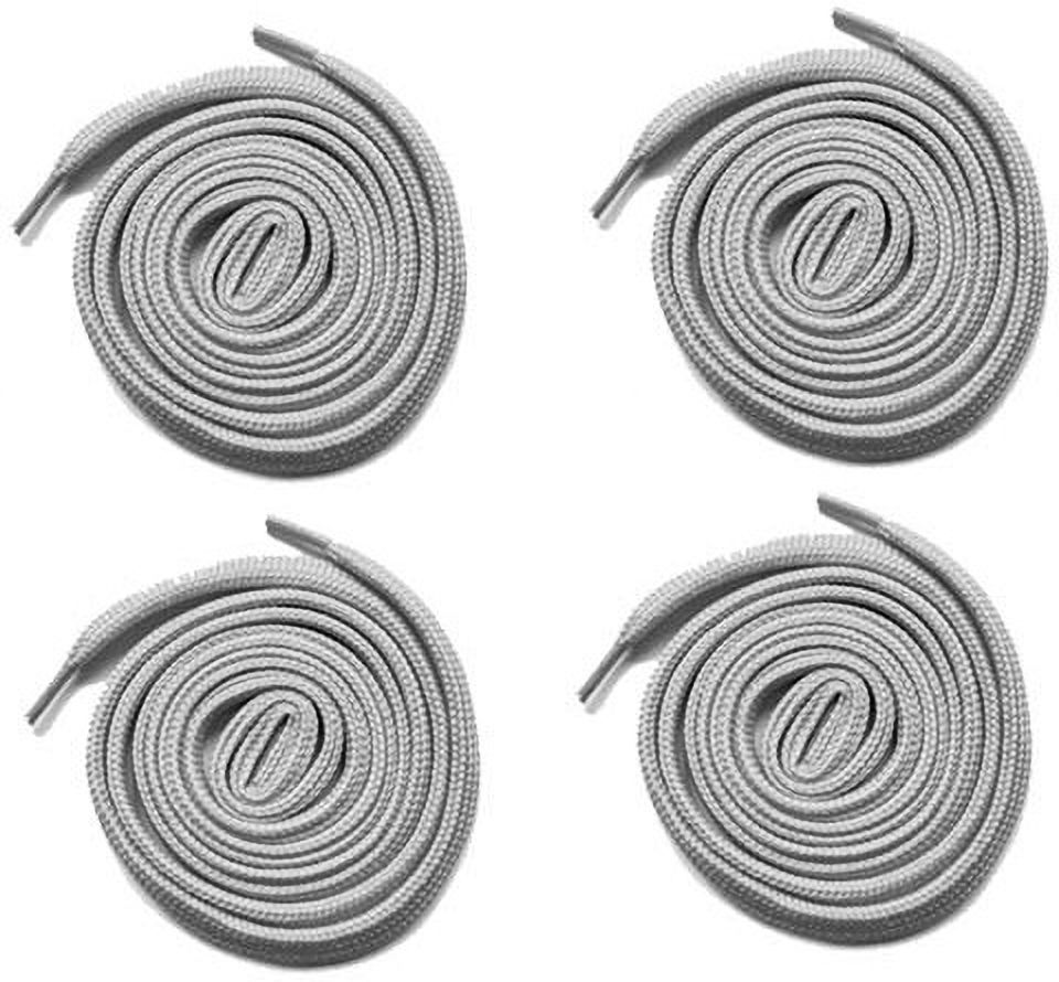 FEELPZONE 4-Pair New Light Grey Round/Owel Shoe laces for Men/Women/Girls Shoe Lace-picture-27