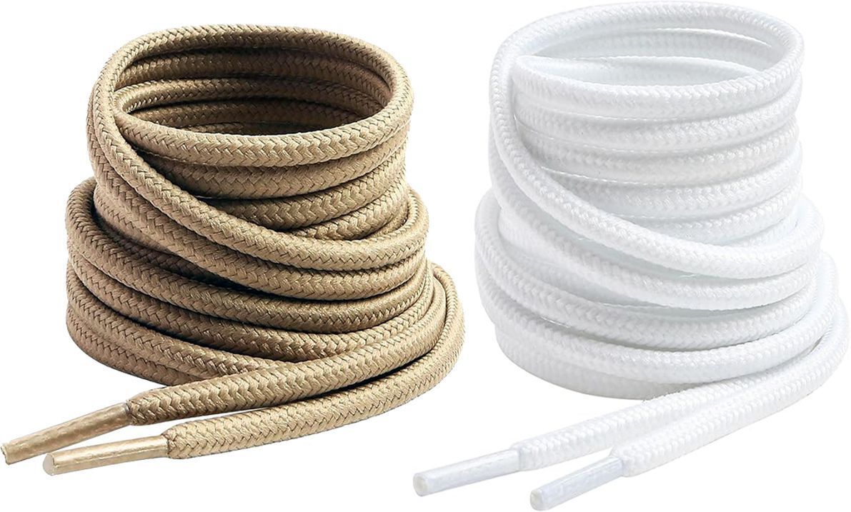 DEVINO shoe laces Khaki chiku White round 120cm for boot sport hiking shoes Shoe Lace-image-36