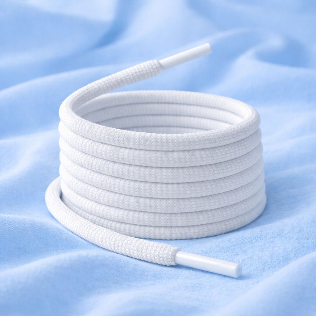 AHIESH 120CM Round Polyester Shoe Lace – White Shoe Lace-image-20