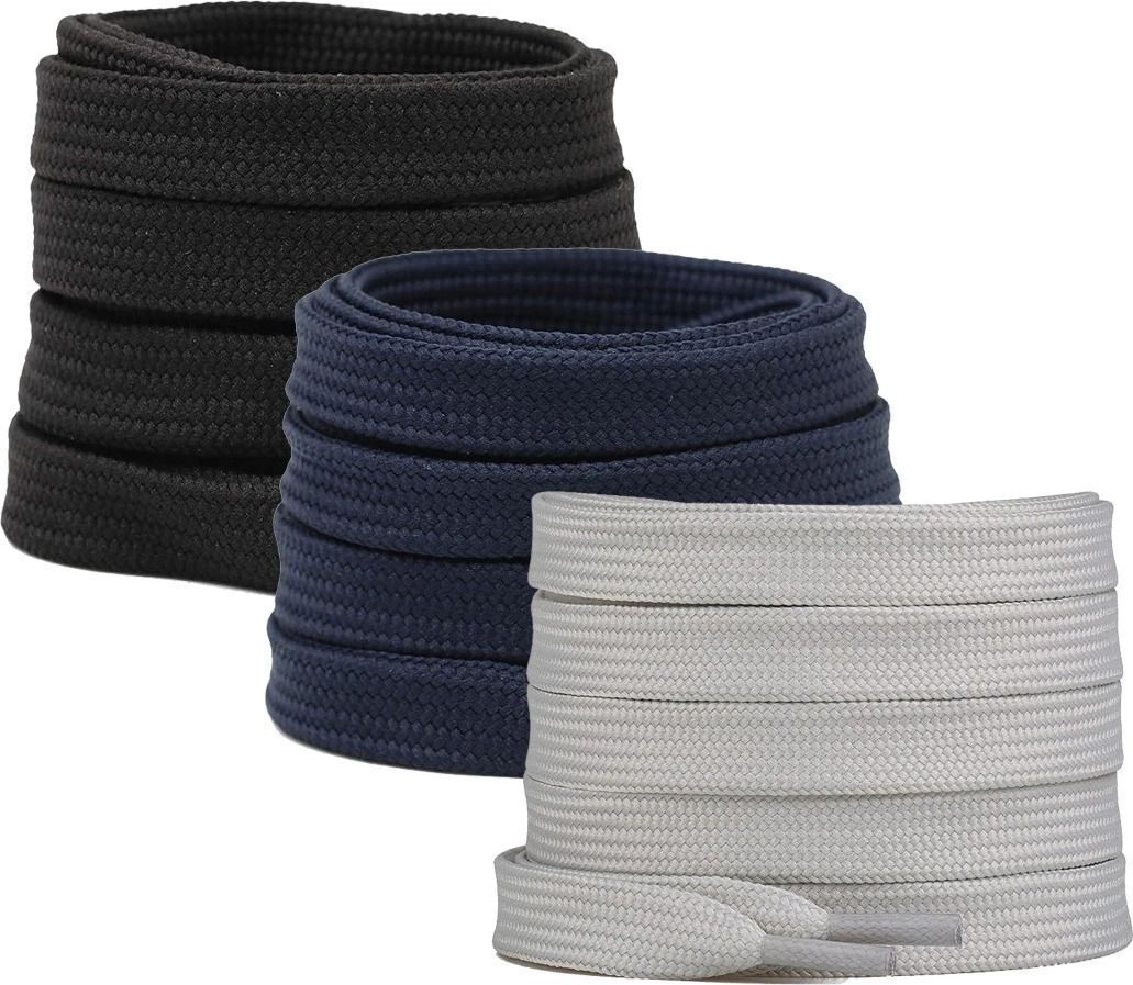 shoelaces shoe laces Flat Hollow Black Light Grey Navy Blue 90cm 3pair sneakers canvas Shoe Lace-image-12