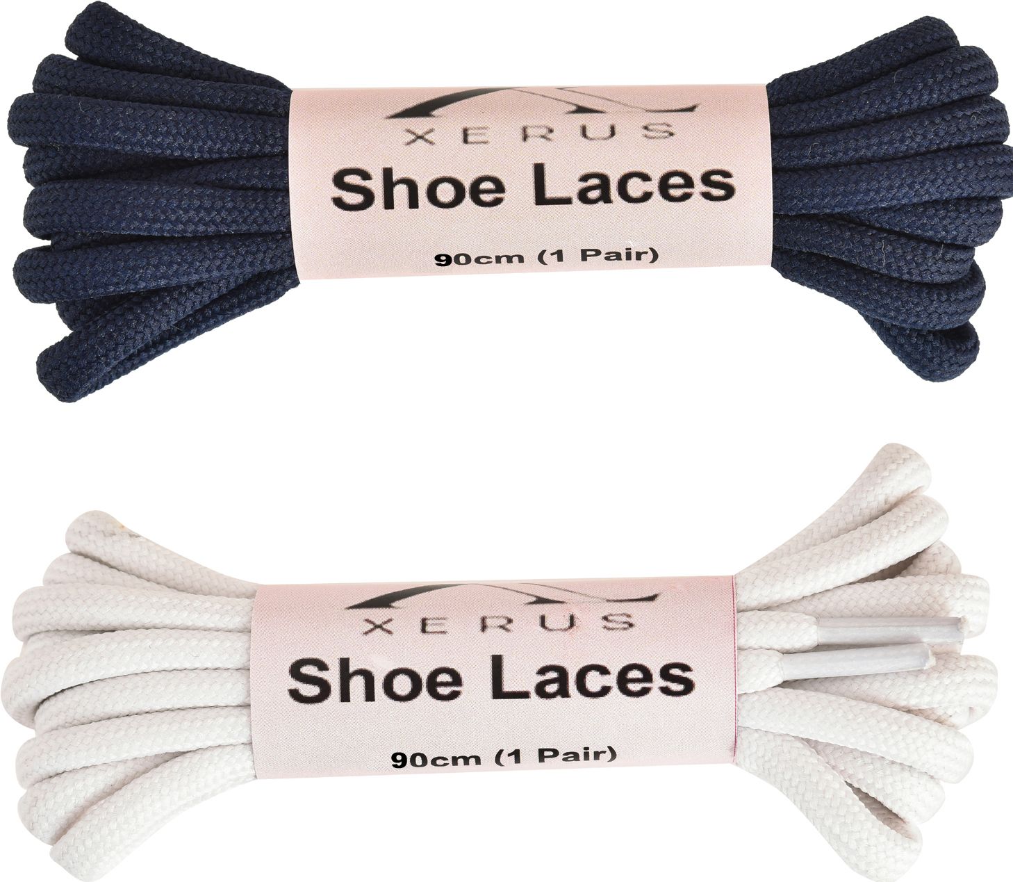 XERUS Shoe Lace Round Navy Blue White For Boot Sport Hiking Shoes Shoe Lace-picture-22