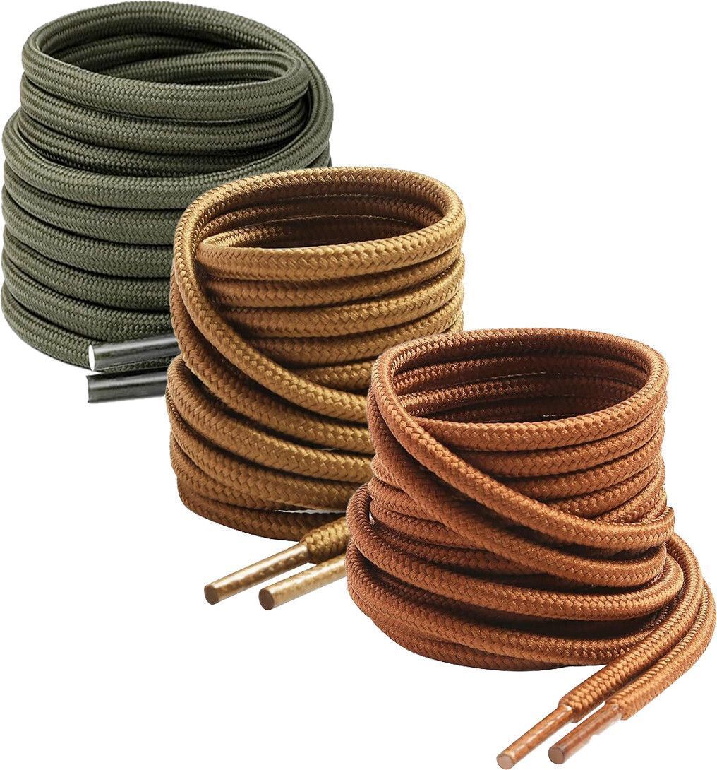 DEVINO shoe lace Round Army green teak tan 90cm 3pair Boot Hiking Sports Shoe Lace-image-25