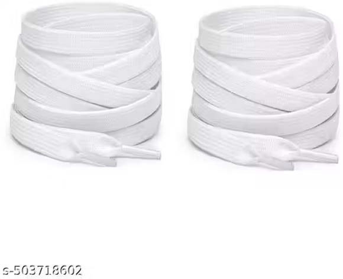 Vinylzone Best 2-Pair White Flat Shoe laces for Men/Women/Girls Athletic A1 Shoe Lace-image-24