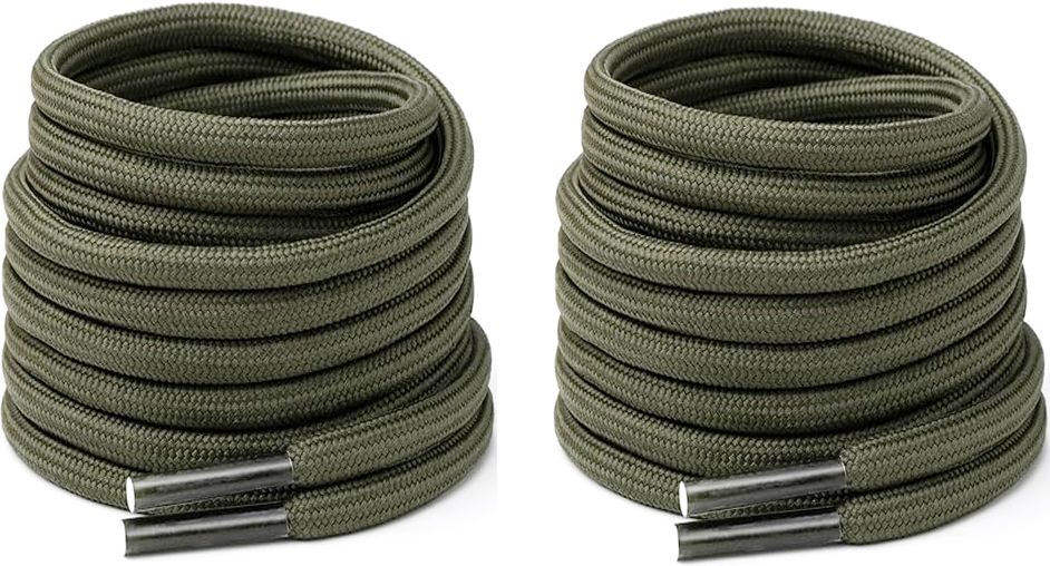 XERUS Shoe Laces Olive Green Round 180cm(6ft) pair shoe laces for Boot hiking sport Shoe Lace-image-23