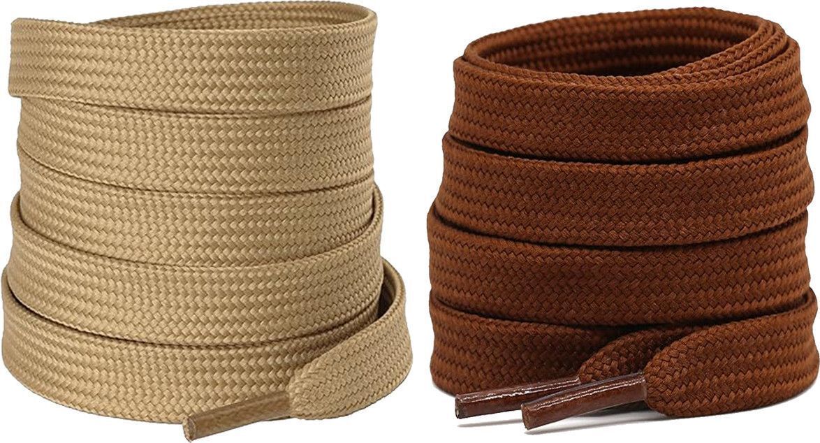 laceexp Shoe lace tan Brown flat hollow 120cm shoe laces for canvas sneakers shoes Shoe Lace-picture-24