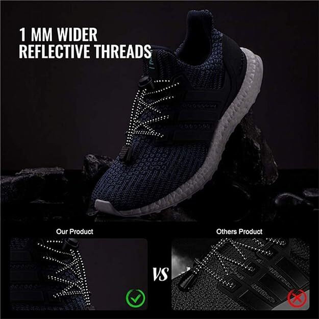 FLOSTRAIN No Tie Shoelaces | Elastic Lock Shoe Laces For Adult Sneakers Fits Hiking Boots Shoe Lace-image-28