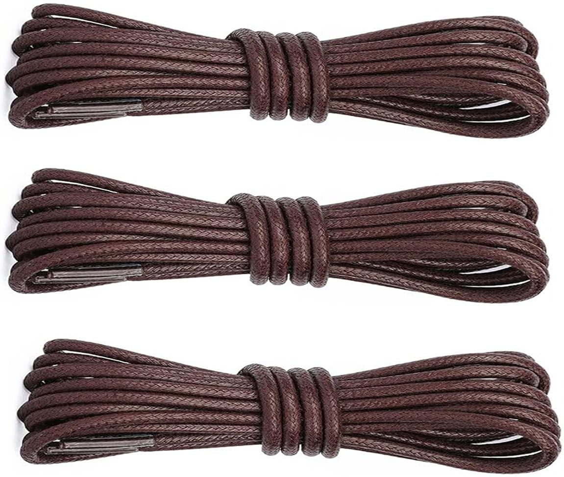 XERUS shoe lace Formal Round Dark Brown 90cm 3pair formal lether shoe Shoe Lace Shoe Lace-image-2