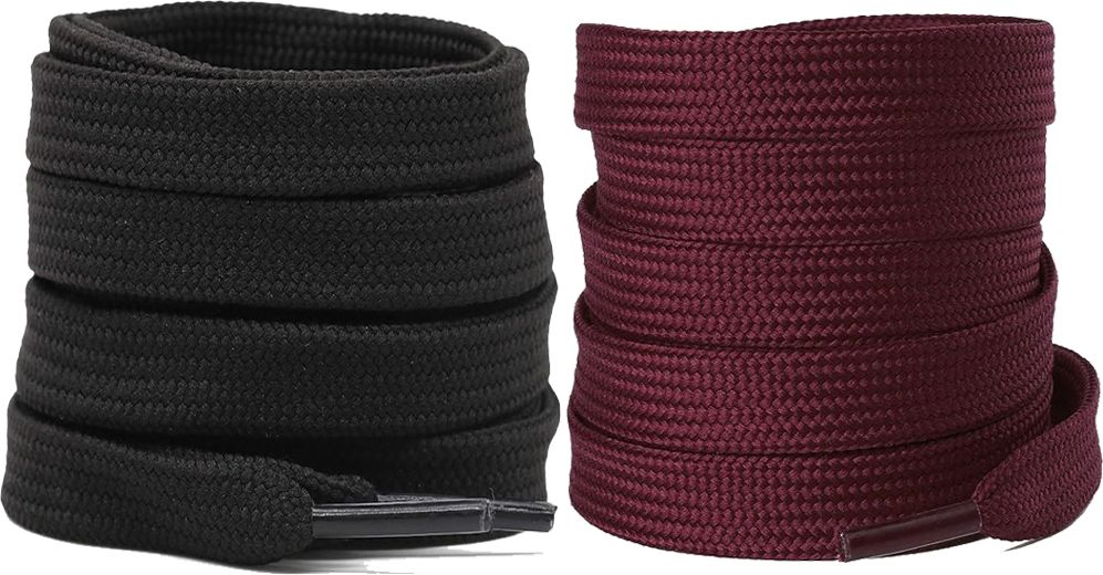 XERUS Shoe Lace Flat Black, Maroon, Round, canvas, sneakers Shoe Lace-image-46