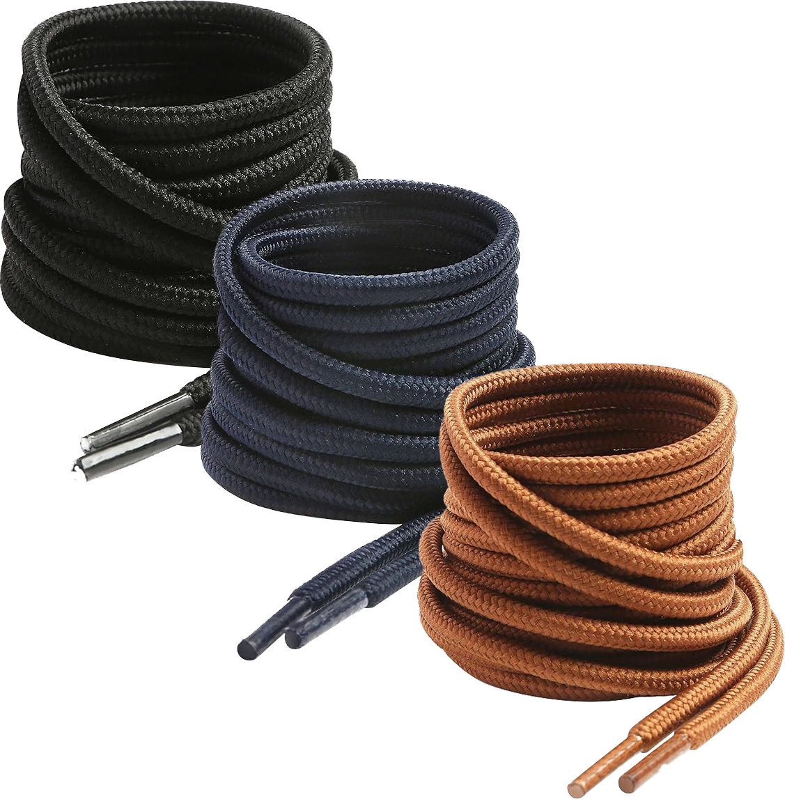 XERUS shoe lace Round Black Teak Navy Blue 90cm 3pair Boot Hiking Sports Shoe Lace-picture-25