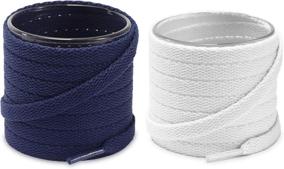 DEVINO Shoe Laces Flat White Navy Blue 150cm shoe laces for Canvas Sneakers White shoes Shoe Lace-image-41