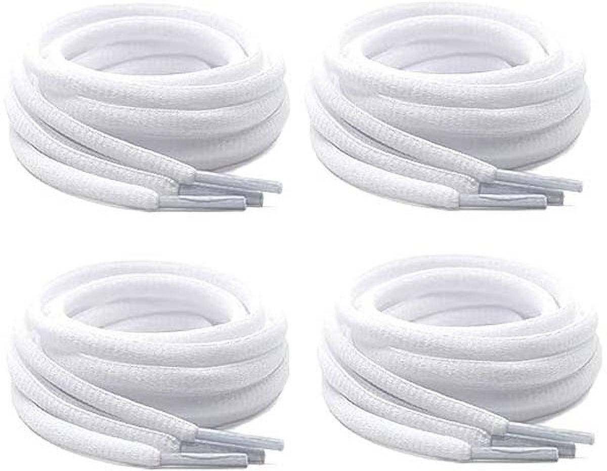 laceexp 4-Pair WHITE OWAL Shoe laces for Men/Women/Girls Shoe Lace-image-21