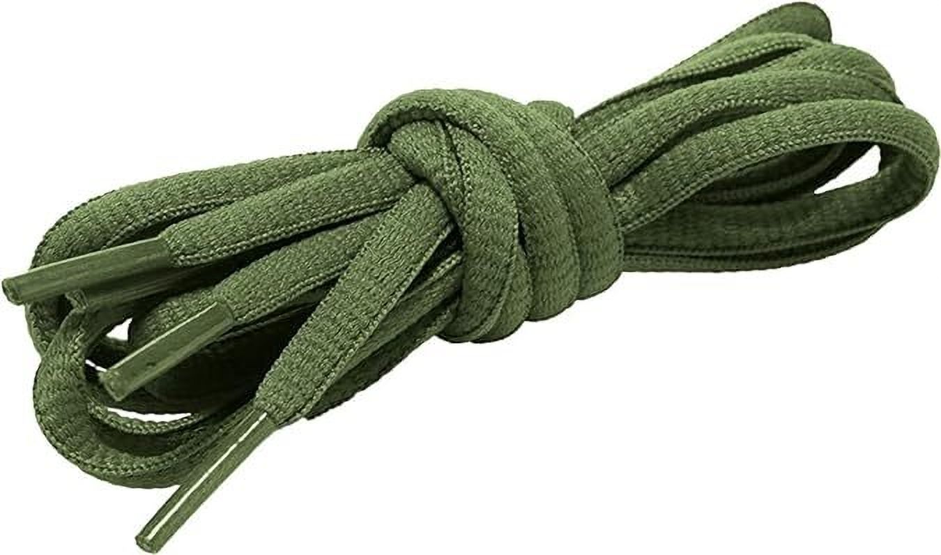 SUNBIRD ARMY gREEN_OVAL_2pAIR Round 1/4"Athletic ShoeLaces for Sport II Running Shoes Shoe Lace