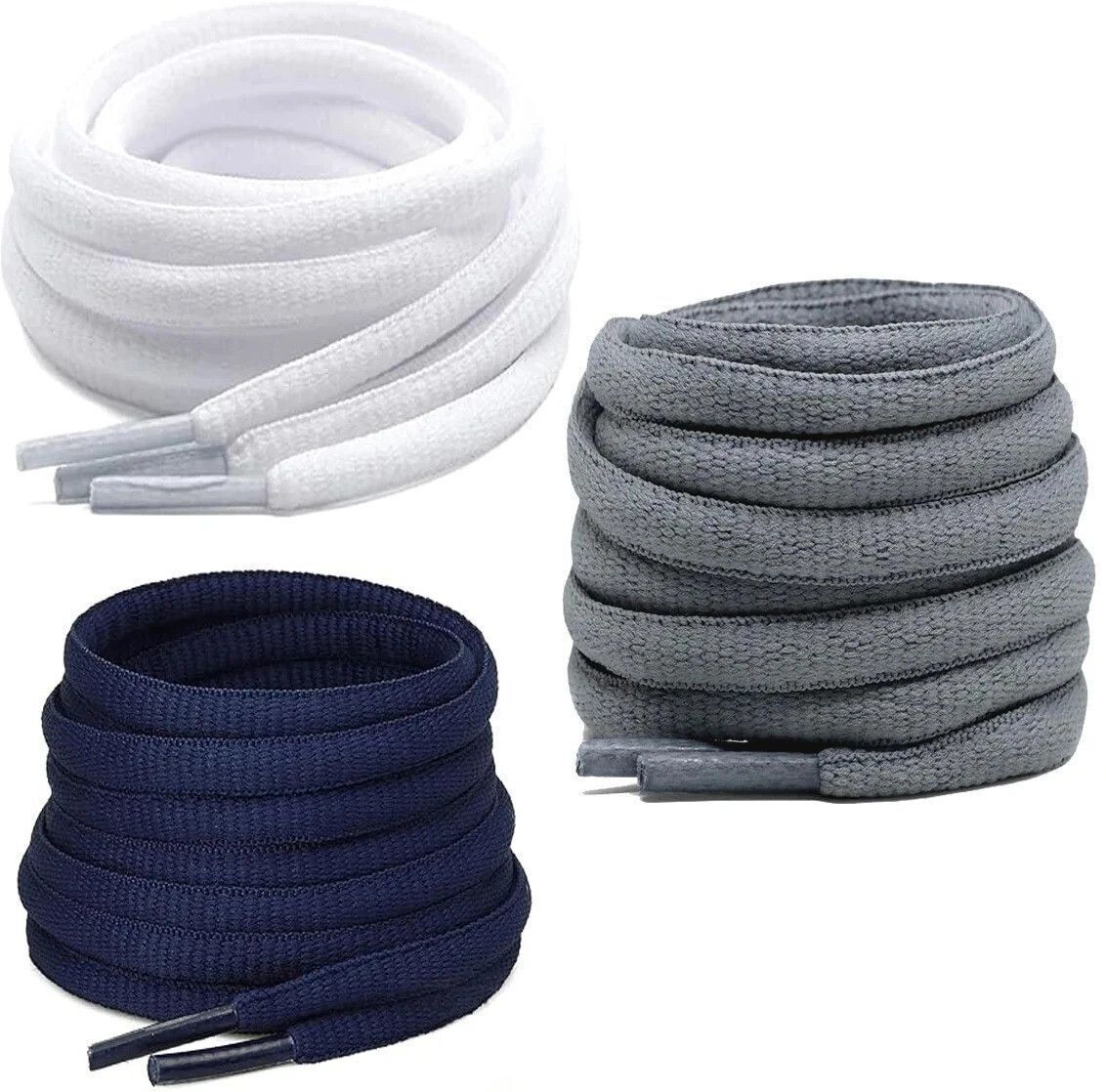 DEVINO shoe laces Navy Blue White Grey Oval round 120cm for boot sport hiking shoe Shoe Lace-image-9