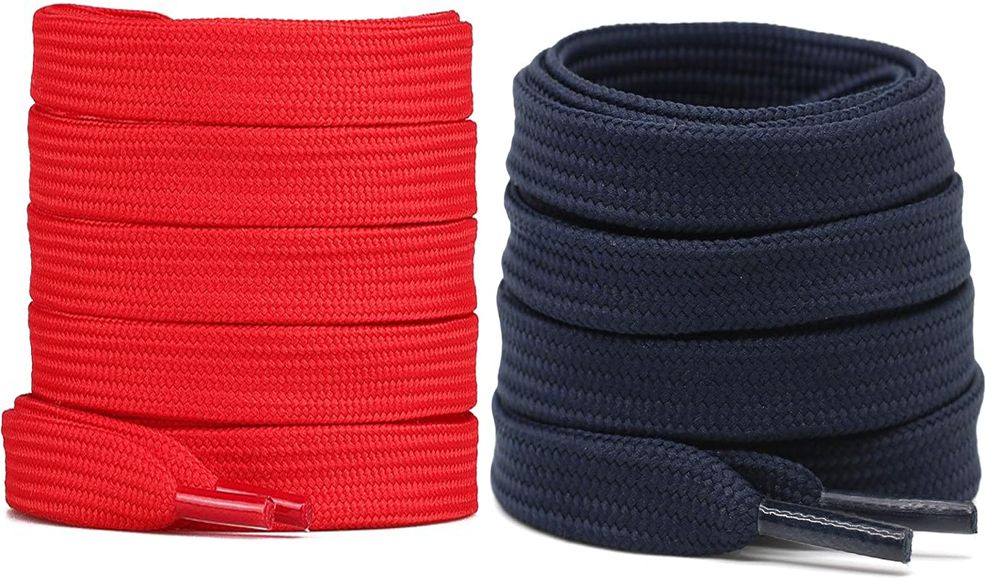 XERUS shoe laces Flat Hollow Red Navy 120cm 2pair sneakers canvas Shoe laces Shoe Lace-image-47