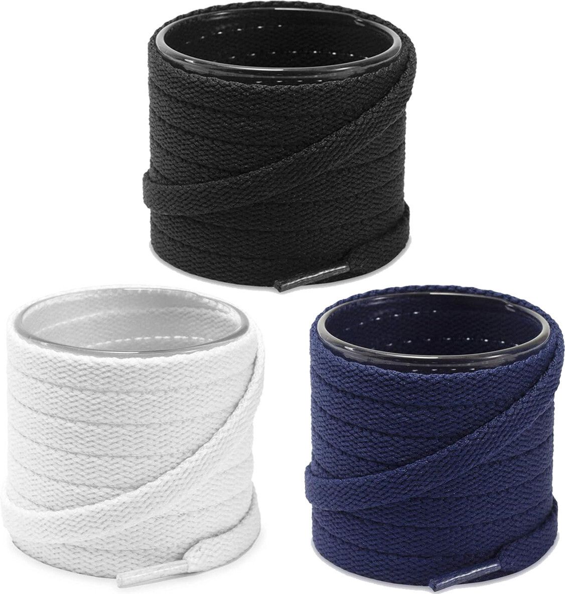 house of common shoe lace Flat Black Navy White 120cm 3pair sneakers canvas Shoe Lace-image-23