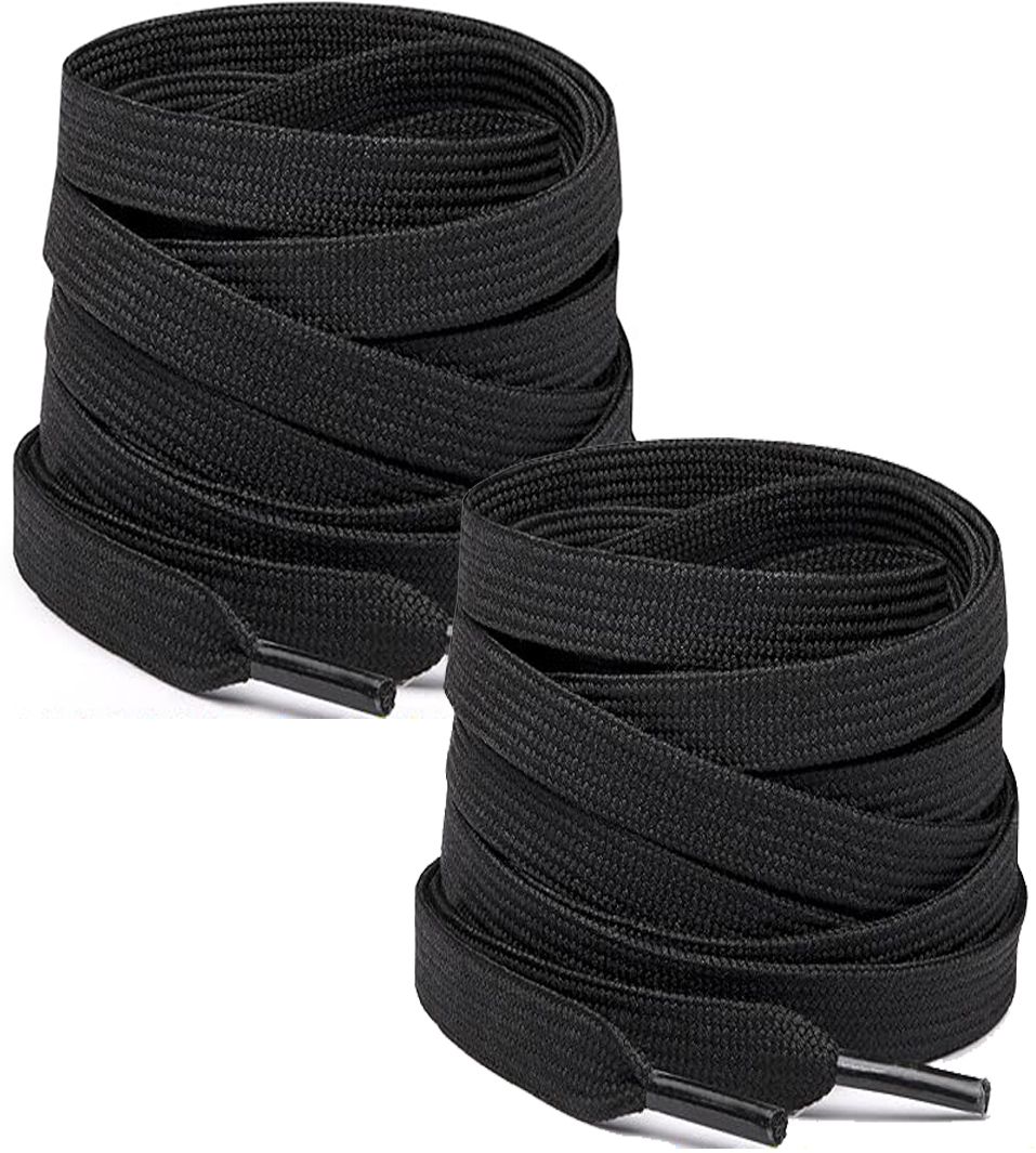 XERUS Shoe Laces Black Flat 90cm shoe laces for canvas sneakers Black shoes Shoe Lace