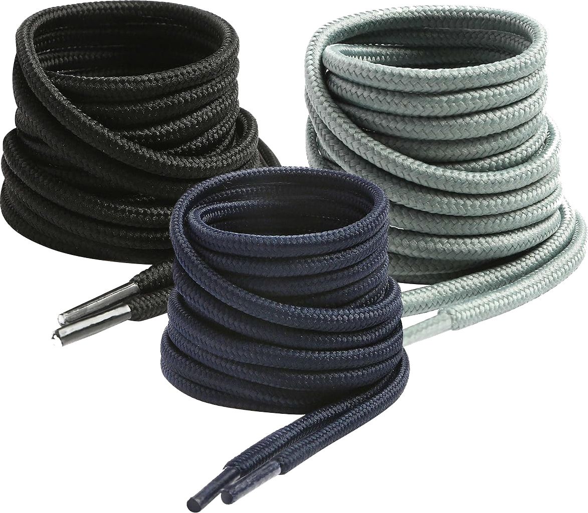 XERUS shoe lace Round Black grey Navy 120cm 3pair Boot Hiking Sports Shoe Lace-image-44