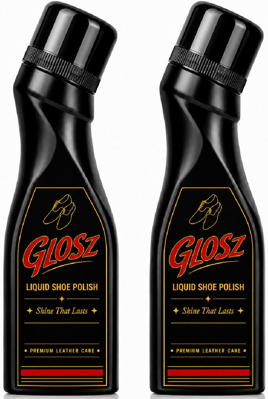 GLOSZ Liquid Shoe Polish Black Pack of 2 Leather, Patent Leather, Synthetic Leather Shoe Liquid Polish-image-28