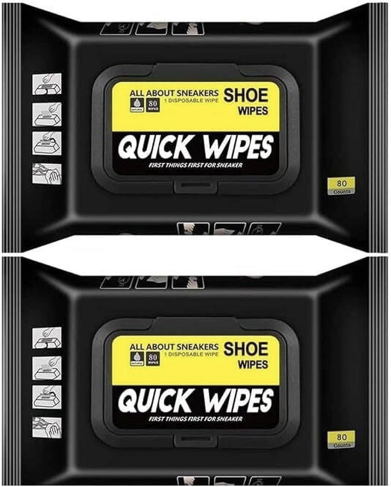 GENZ ECO-GALS Shoe Wipes 80 * 2 Pack - Natural Disposable Sneaker Cleaner Canvas, Leather, Nubuck, Patent Leather, Sports, Suede, Synthetic Leather, Velour Shoe Cleaner-image-27