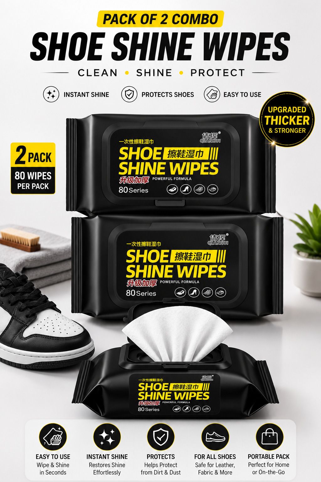 Ironstich Premium Shoe Shine Cleaning Wipes Portable Leather Sneaker Care Wet Wipes Leather, Canvas, Sports Shoe Cleaner-image-49