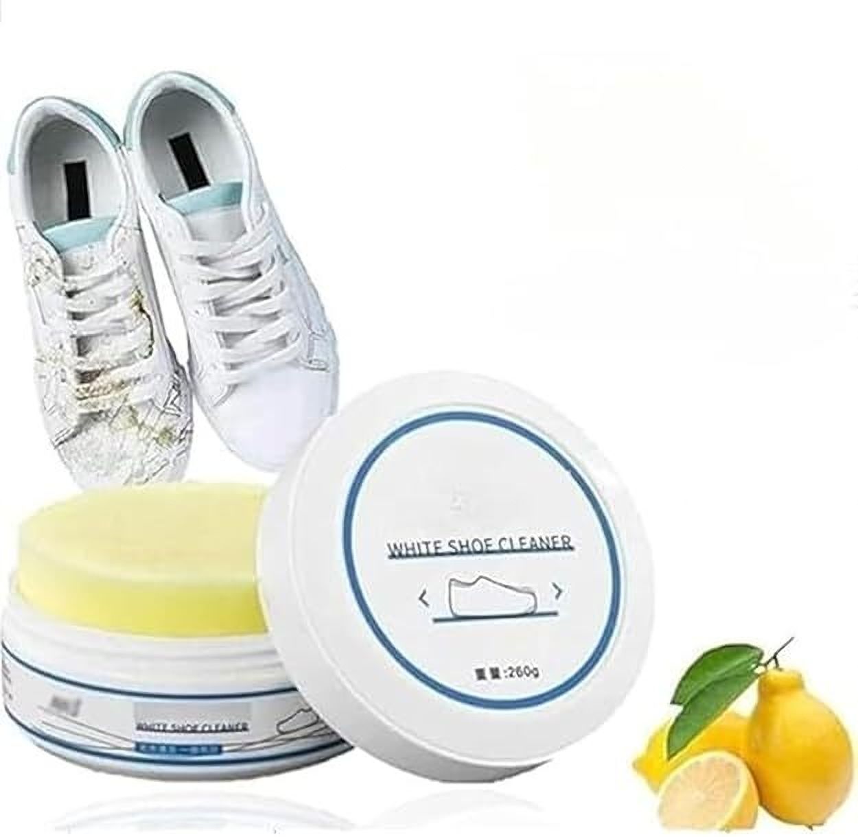 MIXCART White Shoe Cleaner Cream 260g with Sponge Leather, Sports Shoe Cream-image-36