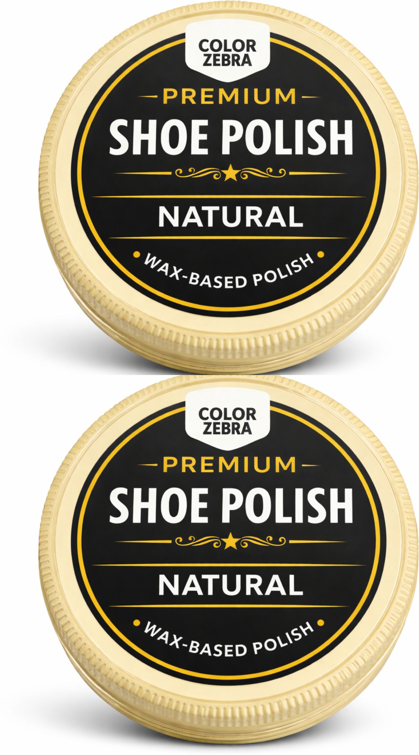 Color Zebra Wax Polish, 40g X 2 (Natural) Leather Shoe Wax Polish-image-40