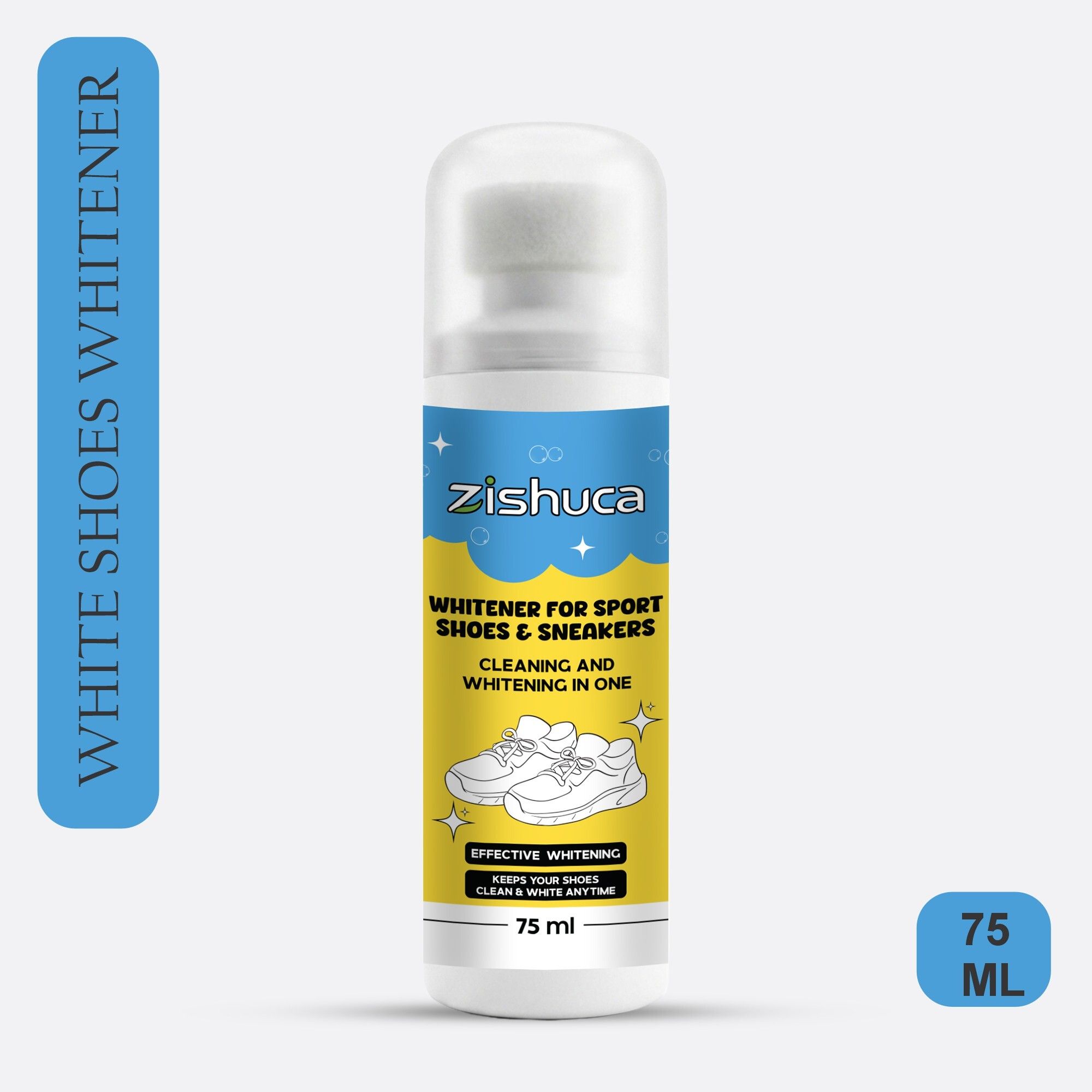 zishuca shoe whitener solution for white sneakers, sports & canvas shoes Canvas, Leather, Sports Shoe Liquid Polish-image-45