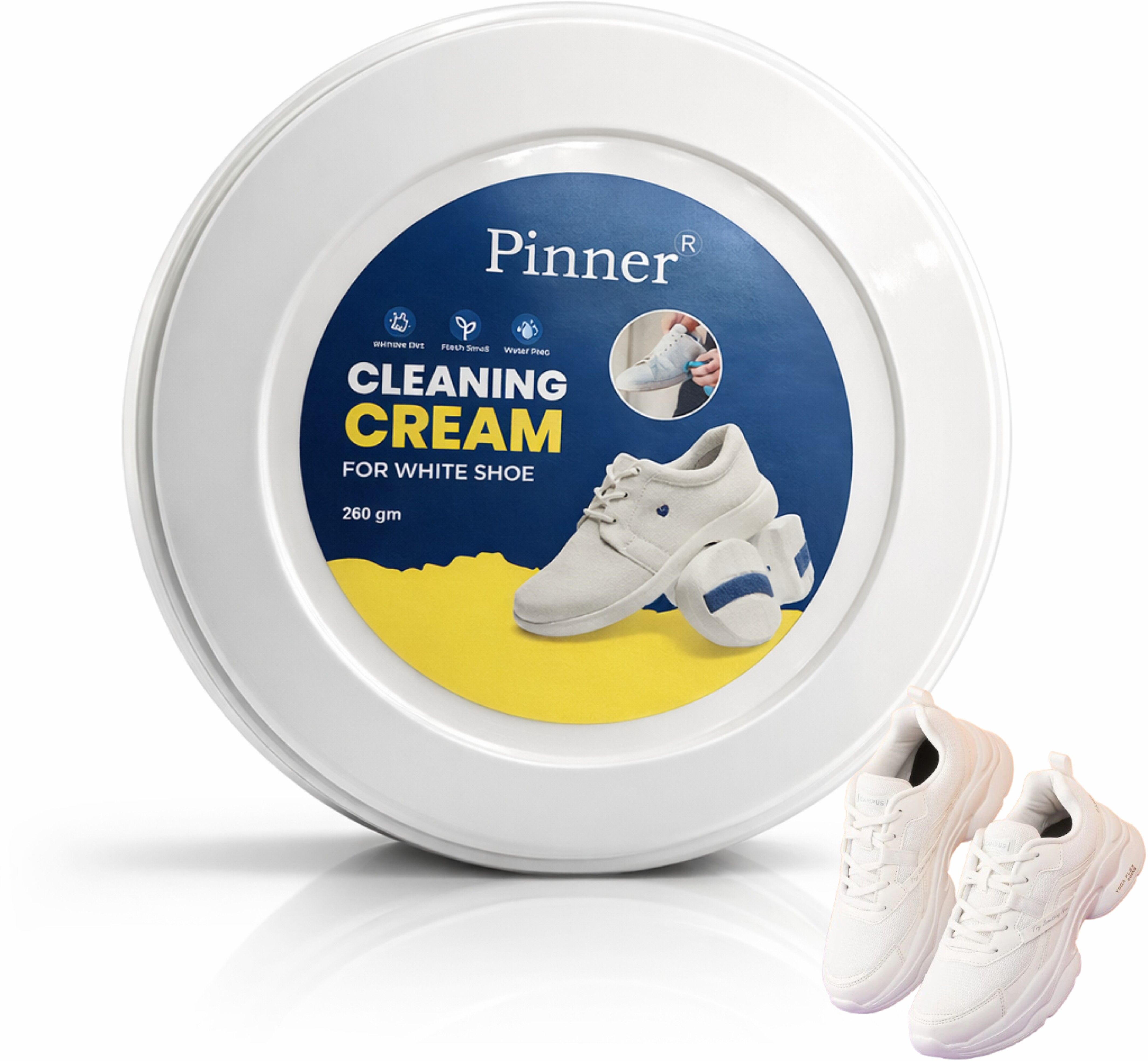 PINNER sneakerfresh deep clean shoe whitening solution Leather, Canvas, Sports Shoe Cream-image-28