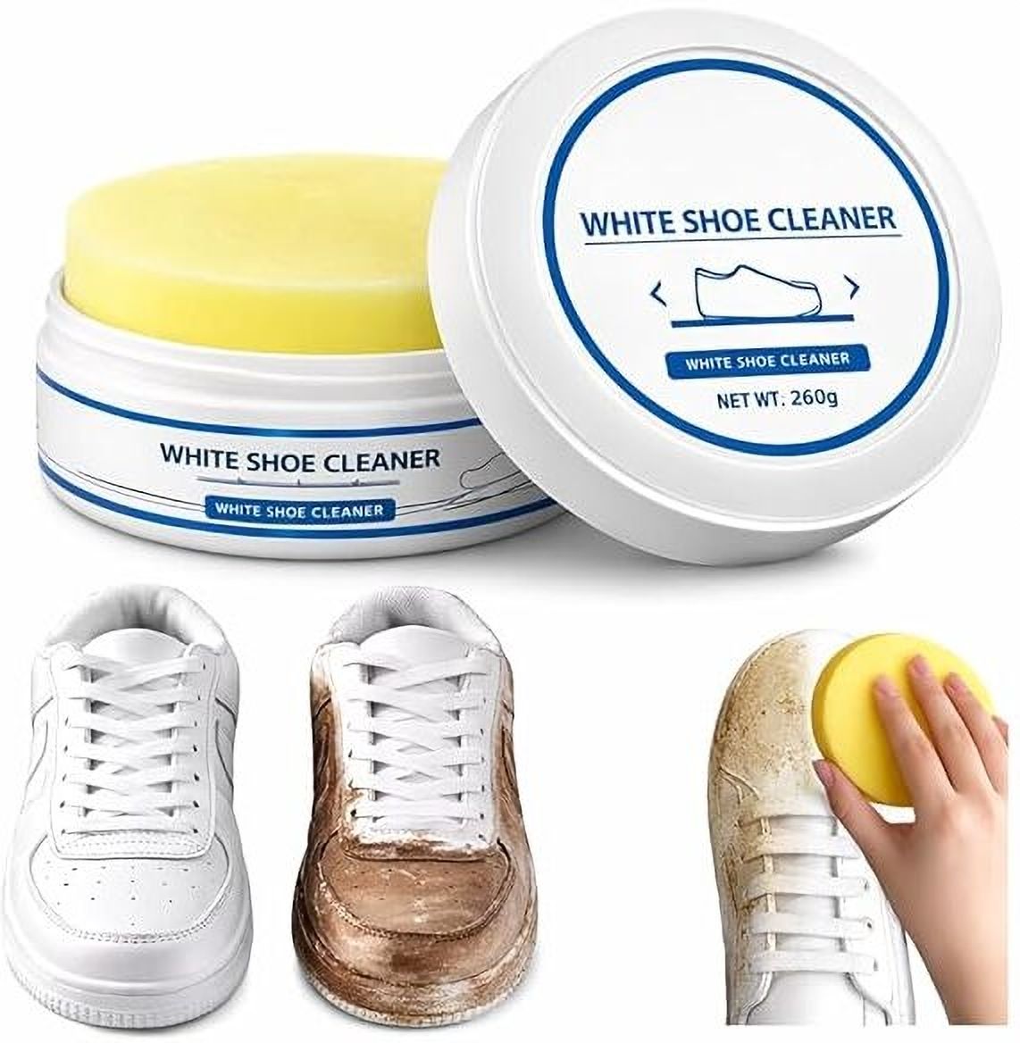 TADASHRIT White Shoe Cleaner Cream with Sponge - Instant Stain Remover - Shoe Care Kit Sports, Leather Shoe Cream-image-34