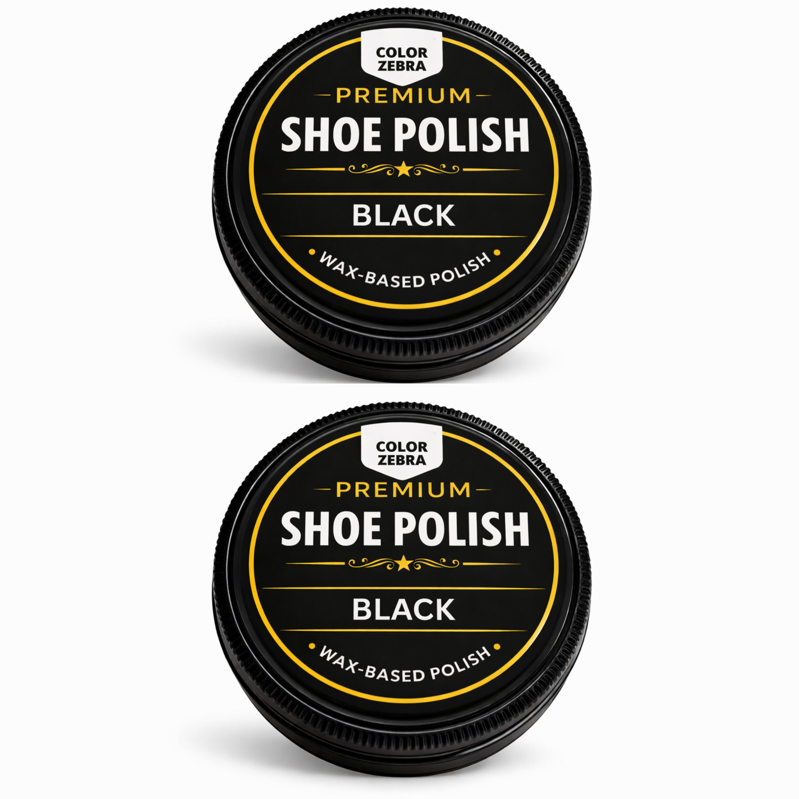 Color Zebra Wax Polish, 40g X 2 (Black) Leather Shoe Wax Polish-image-41
