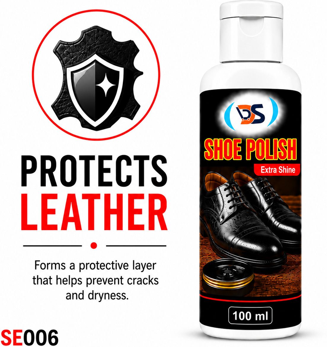 DS SHOE POLISH_006 Canvas, Leather, Nubuck, Patent Leather, Sports, Suede, Synthetic Leather, Velour Shoe Liquid Polish-image-23